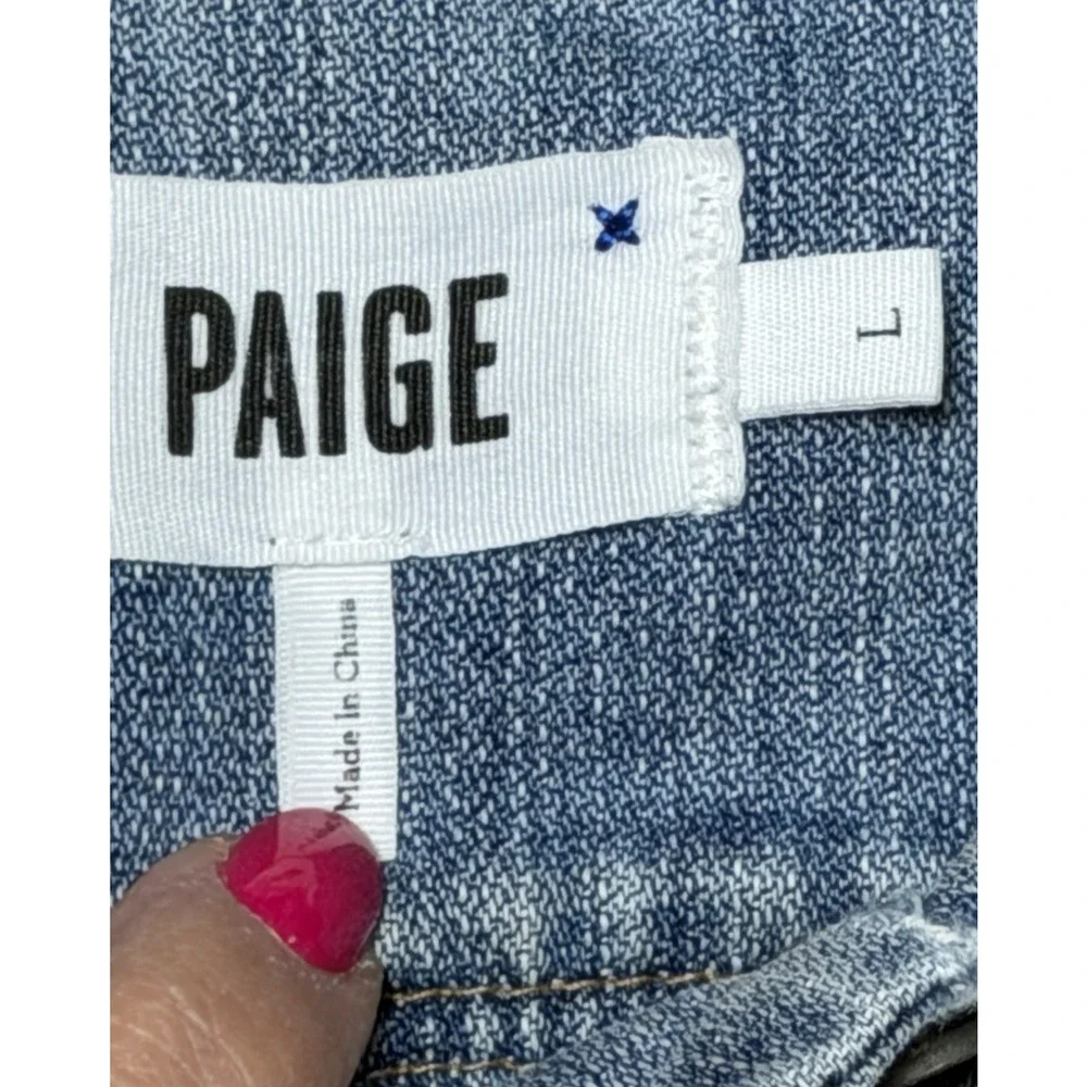 PAIGE Light Wash Denim Jacket in Faded Blue